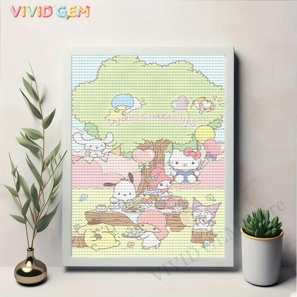 5D Diamond Painting Kit Full Drill - 풀 스퀘어 다이아몬드, 프레임 없음 1개