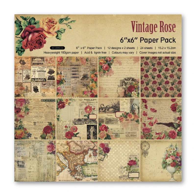 스크랩북 패드 모듬 패턴 데쿠 페이지 카드 스톡 용지, - Vintage Junk Journal Scrapbooking Paper 리뷰 및 가격