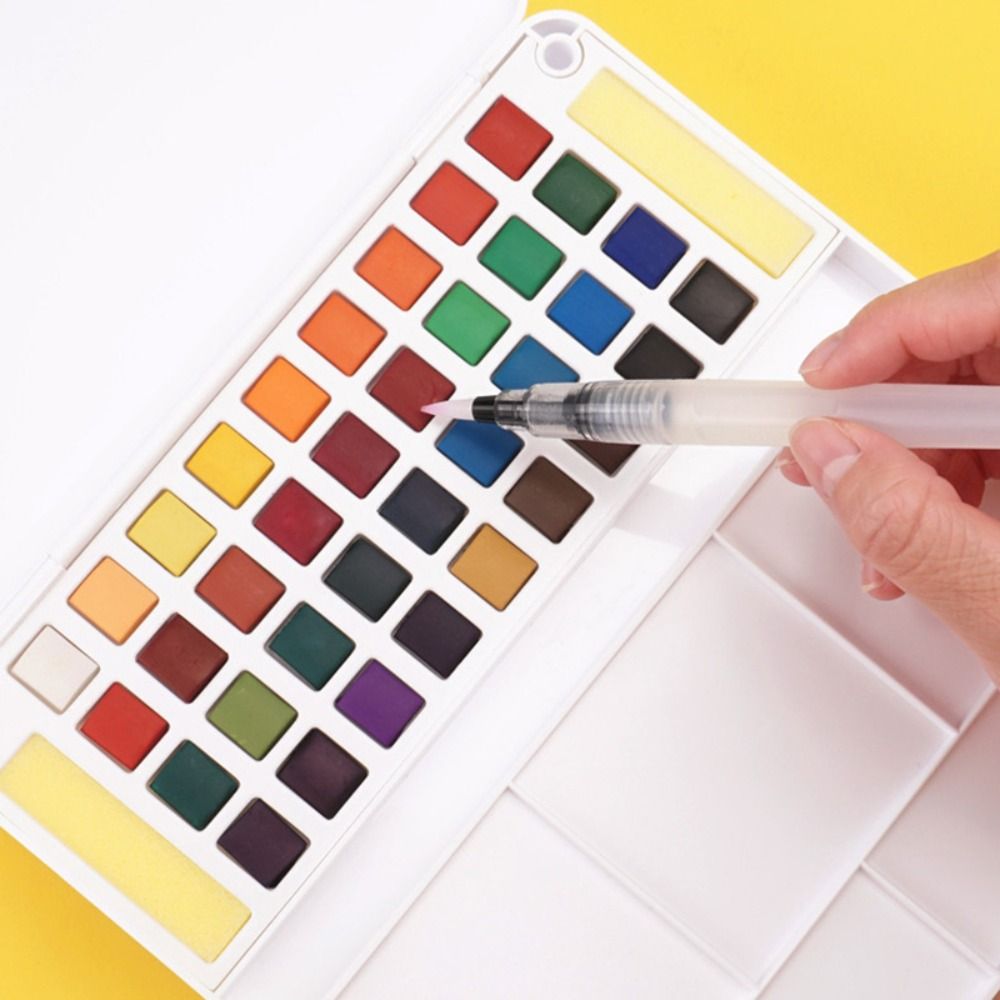 전문가용 수채화 물붓펜 세트 12/18/24/36/48 - Watercolor Paint Set Solid Pigment 리뷰 및 가격