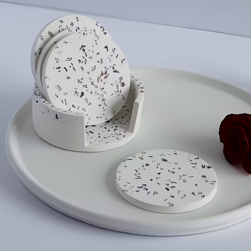 5개의 원형 코스터 실리콘 몰드 세트, 석고 코스터 몰 - Silicone Epoxy Resin Molds Set 리뷰 및 가격