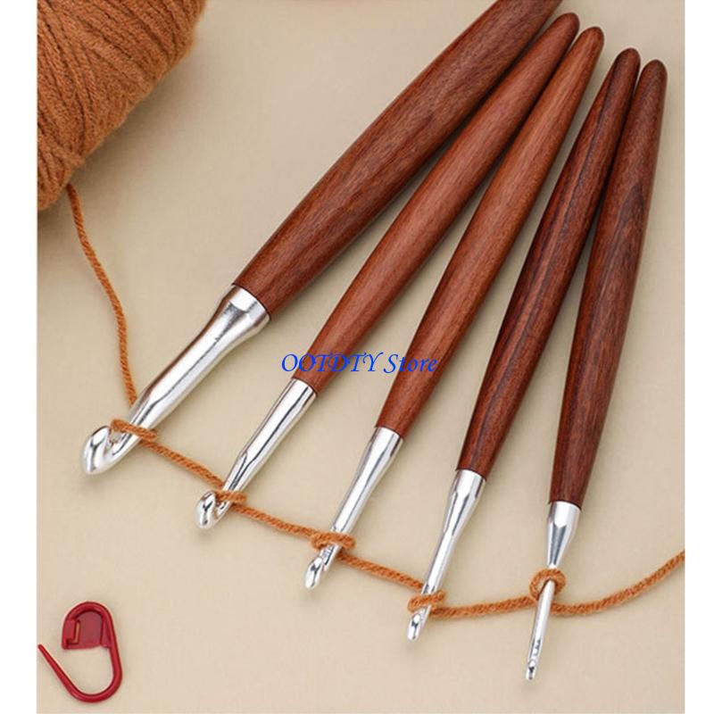 367A 8Pcs 인체 공학적 나무 그립 크로 셰 뜨개 - Wooden Crochet Hooks Ergonomic Handle 리뷰 및 가격