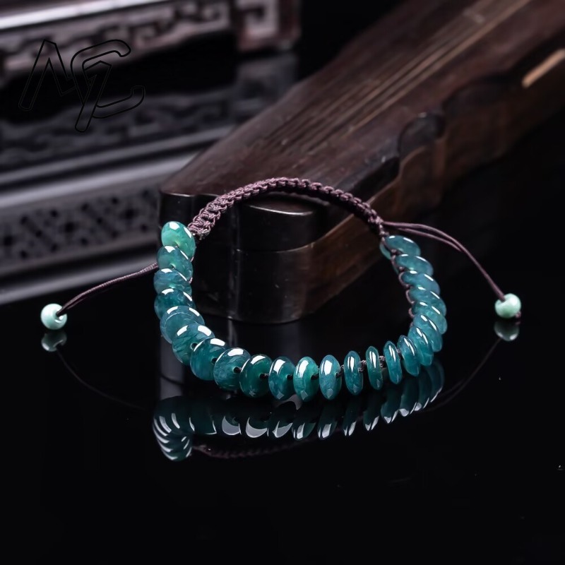 천연 진짜 에메랄드 블루 워터 아바커스 비즈 팔찌 미얀 - Beading 리뷰 및 가격