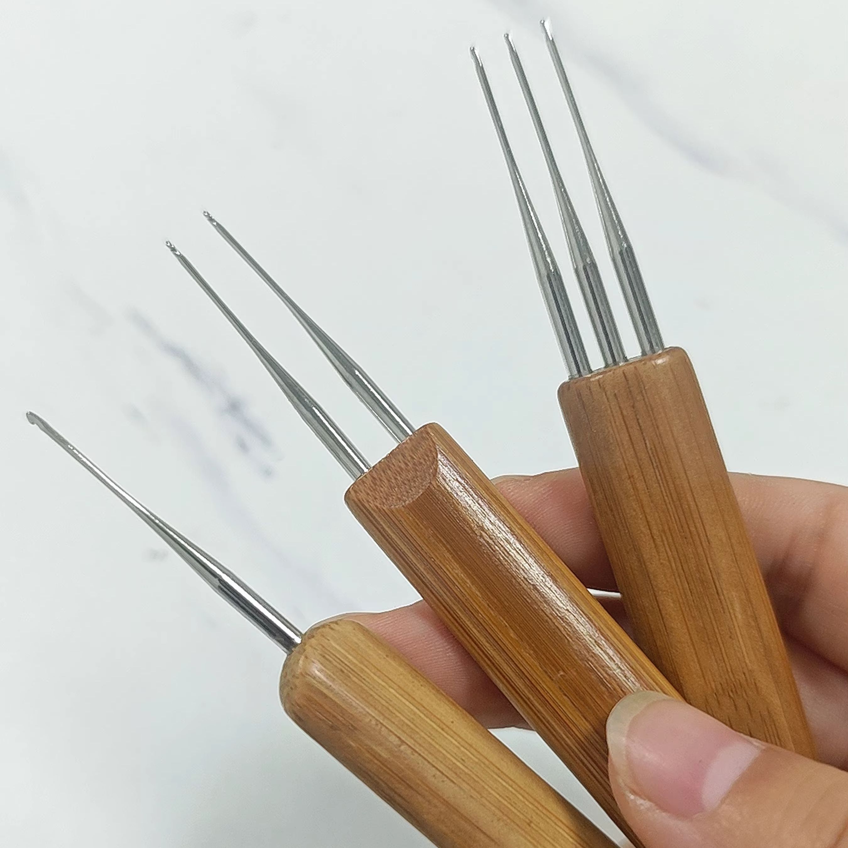 인체공학적 디자인의 대나무 손잡이 크로셰 바늘, DIY - Wooden Crochet Hooks Ergonomic Handle 리뷰 및 가격