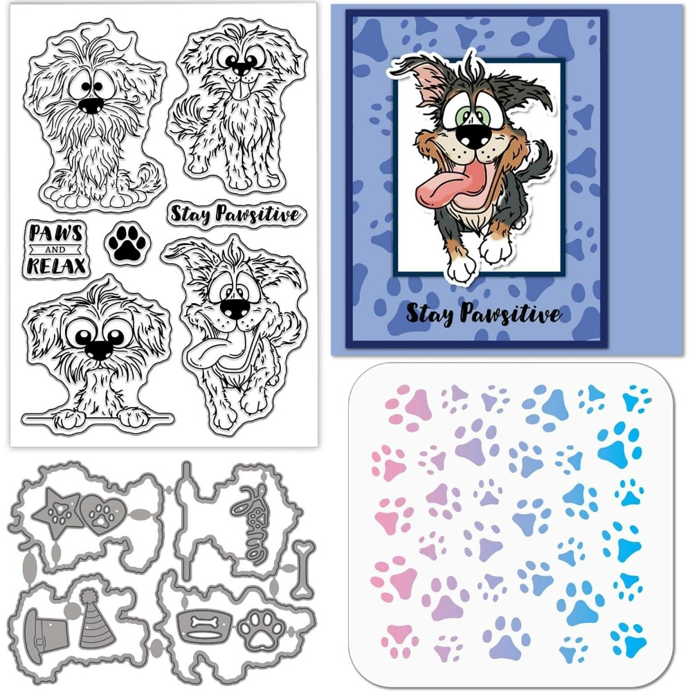 코믹 도그 클리어 실리콘 스탬프 메탈 만화 동물 커팅  - Clear Silicone Stamps For Card Making 리뷰 및 가격