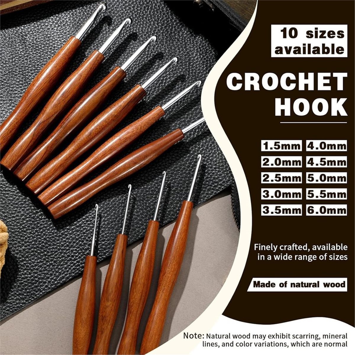 NOCM 5개 크로셰 훅, 관절염이 있는 손을 위한 나 - Wooden Crochet Hooks Ergonomic Handle 리뷰 및 가격