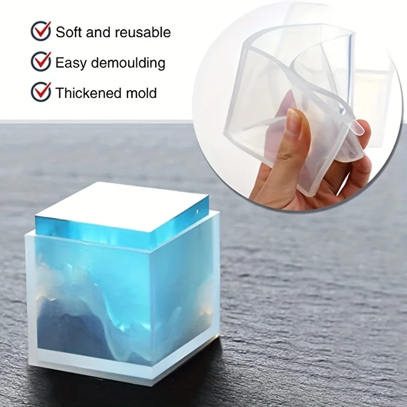 5 개 사각형 수지 금형 실리콘, 에폭시 수지 붓는 금 - Silicone Epoxy Resin Molds Set 리뷰 및 가격