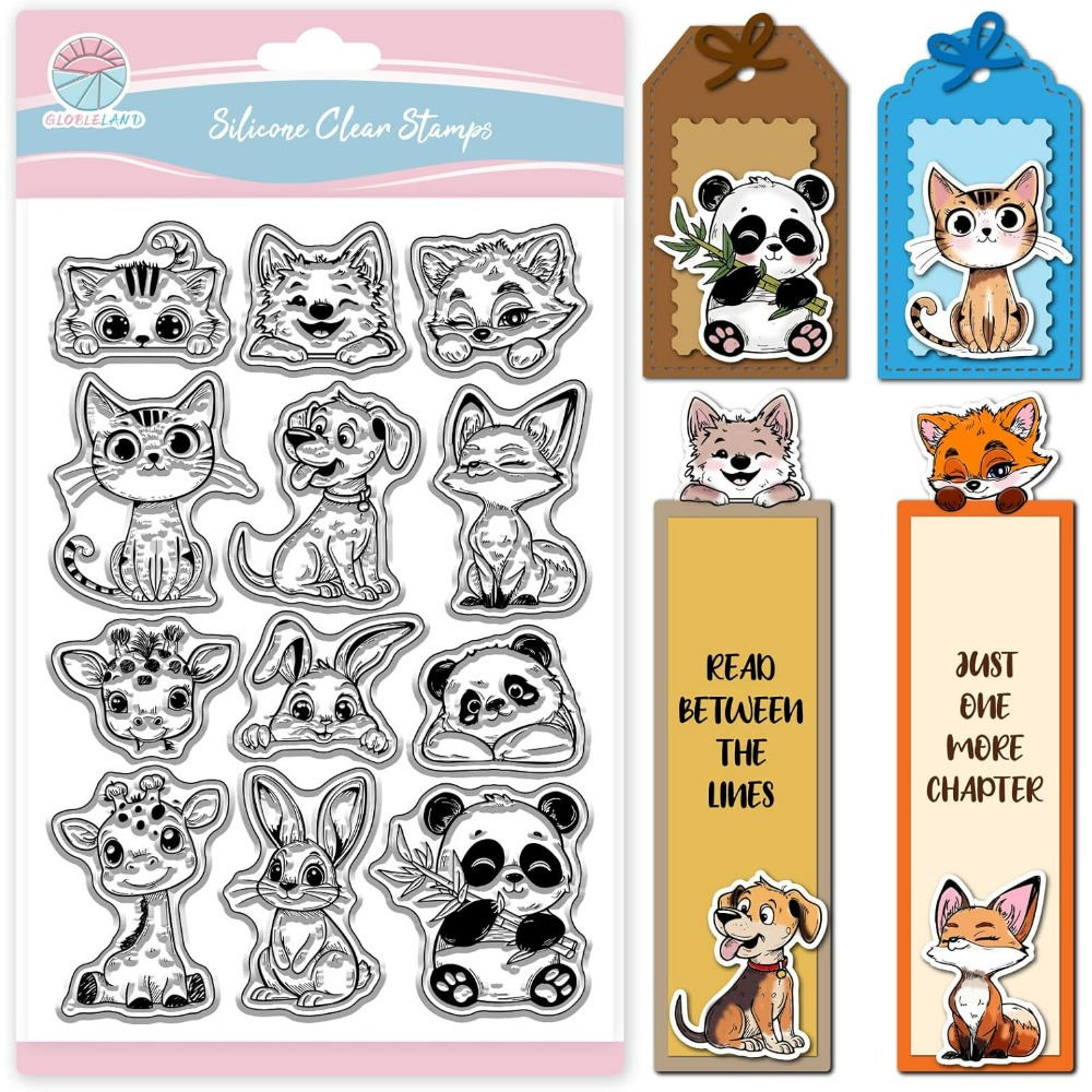 고양이 개 토끼 스크랩북을위한 클리어 스탬프 팬더 폭스 - Clear Silicone Stamps For Card Making 리뷰 및 가격