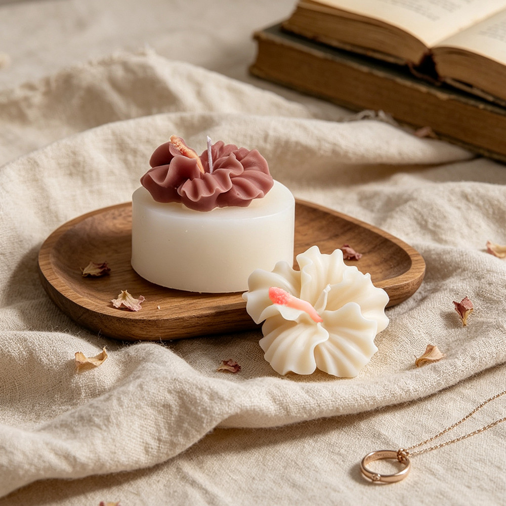 2pcs 히비스커스 꽃 양초 금형, 폴리머 클레이 양초 - Silicone Epoxy Resin Molds Set 리뷰 및 가격