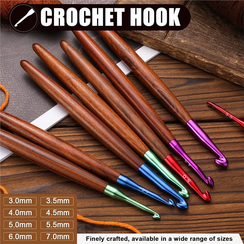 【LAST CHANCE】인체공학적 크로셰 후크 세트 5 - Wooden Crochet Hooks Ergonomic Handle 리뷰 및 가격